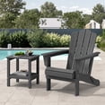 thumbnail image 3 of FUNDAZE HDPE Adirondack Chair, Foldable Weather-resistant Outdoor Chair for Patio, Poolside, Garden, Yard, Gray, 3 of 8