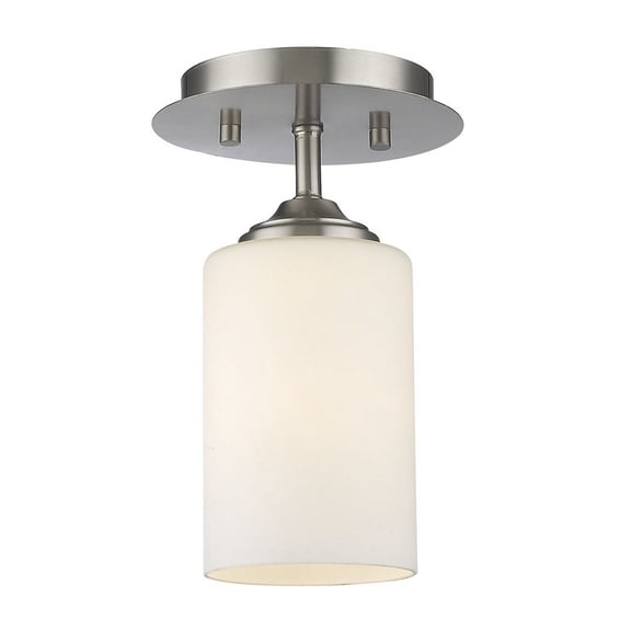 1 Light Flush Mount In Fusion Style 5.5 Inches Wide By 9 Inches High Z-Lite 435F1-Bn