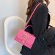 thumbnail image 4 of Bolsa Retro con estampado de cocodrilo para mujer bandolera cuadrada exquisita Ehuebsd de Color caramelo 2022, 4 of 9