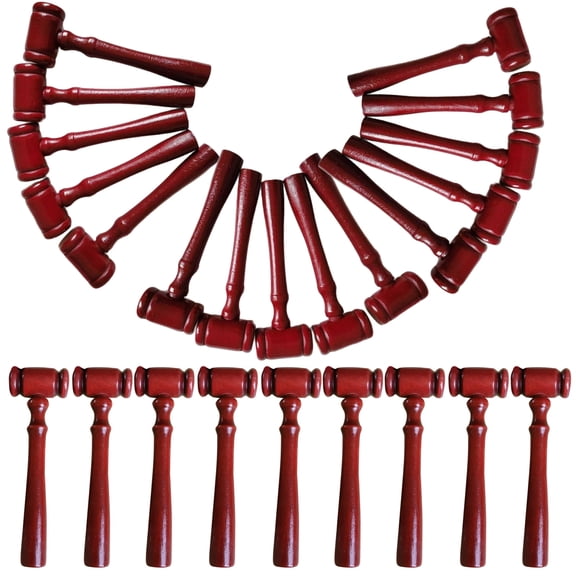 24 Pcs Wooden Mini Judge Gavel Set, Small Wooden Mallets with Smooth Finish, Ideal for Decoration, Team Building, Law-themed Events, Crafts, and Educational Projects