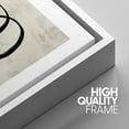 thumbnail image 4 of PixonSign Framed Wall Art Set Geometric Ring Grid Landscape Graffiti & Street Canvas Print Abstract Cozy Neutral Modern Art Nordic for Living Room, Bedroom, Office - 24"x36"x3 White, 4 of 5