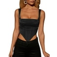 thumbnail image 5 of KOMOO Women's Bustier Corset Top Push Up Strap Tank Top Vintage Streetwear Crop Tops Party Clubwear Bodice, 5 of 8