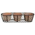 thumbnail image 2 of Esschert Design AT11 Aged Terracotta 3 Flowerpots in Metal Basket, 2 of 3