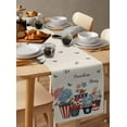 thumbnail image 6 of 4th of July Table Runner 120 Inches, Retro Independence Day Flowers Butterfly Bed Runner Dresser Scarves Tabletop for Indoor Outdoor Parties/Ceremony/Banquet, 13"x 120", 6 of 8