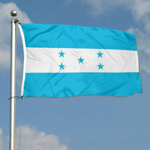 mokarier Honduras Flag Banner Outdoor Indoor Decoration Flag 3x5Feet Double Stitched Polyester with Brass Grommets