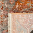 thumbnail image 4 of SAFAVIEH Vintage Persian Lucinda Geometric Polyester Area Rug, Aqua/Orange, 6' x 9', 4 of 7