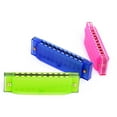 thumbnail image 1 of SASABAXI 1Set Green Plastic Harmonica for Kids Music Instrument 11.8x0.9x1.1in, 1 of 8