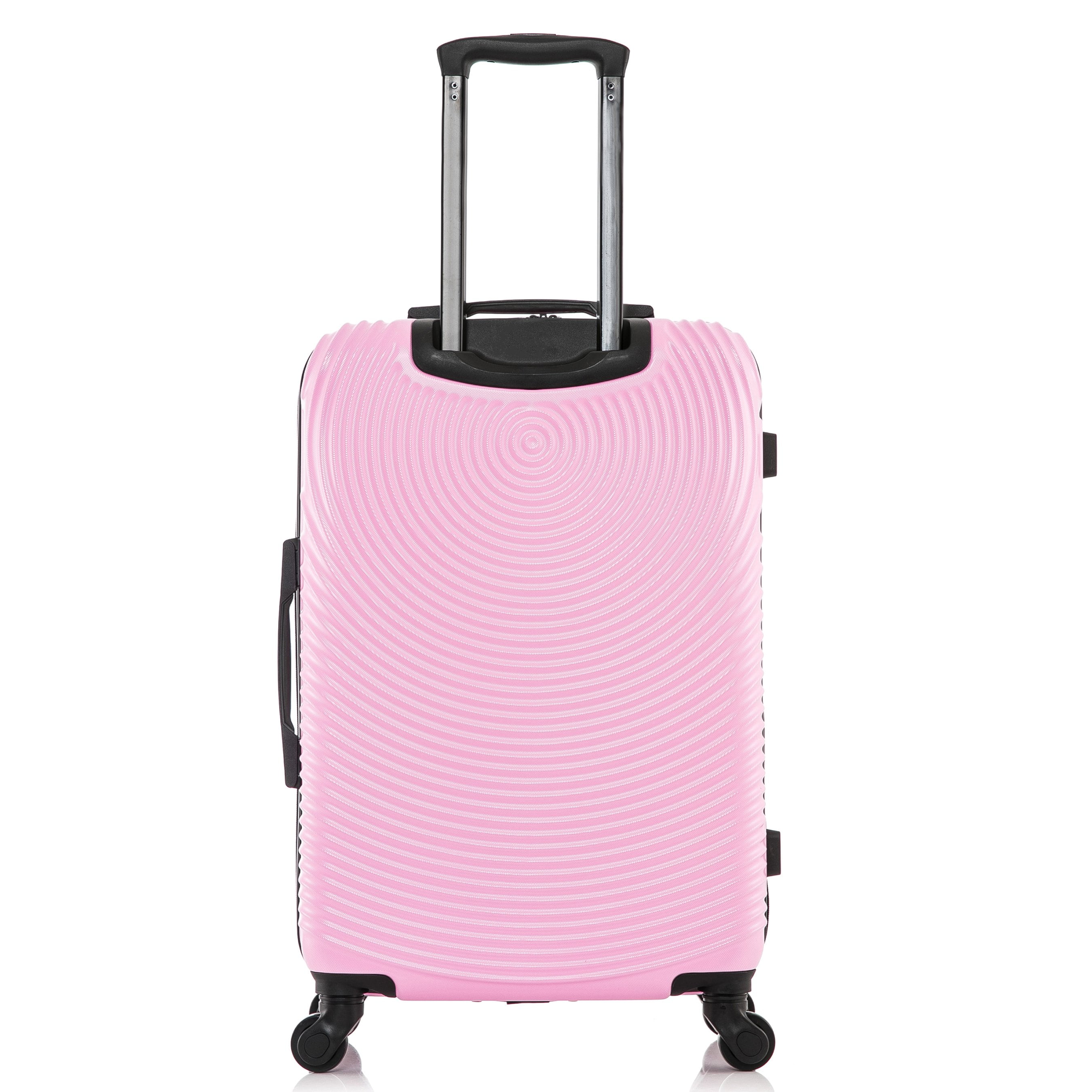 DUKAP Inception 24" Hardside Lightweight Luggage with Spinner Wheels, Handle and Trolley, Pink