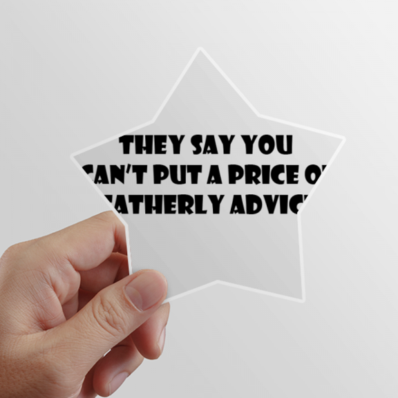 Priceless Dad's Advice Father's Festival Quote Star Sticker Paster Vinyl Car Tags Decoration Decal