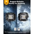 thumbnail image 4 of Luces estroboscópicas Auxbeam Ámbar Blanco 72W LED Pods 12cm 6 Modos, 4 of 7