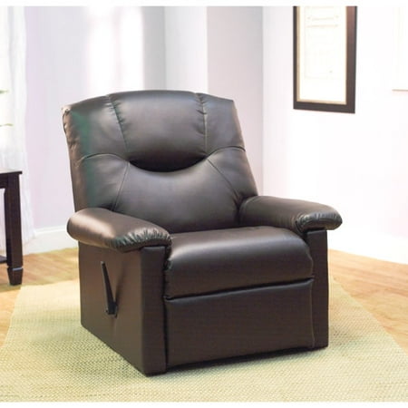 Faux Leather Brady Recliner, Chocolate