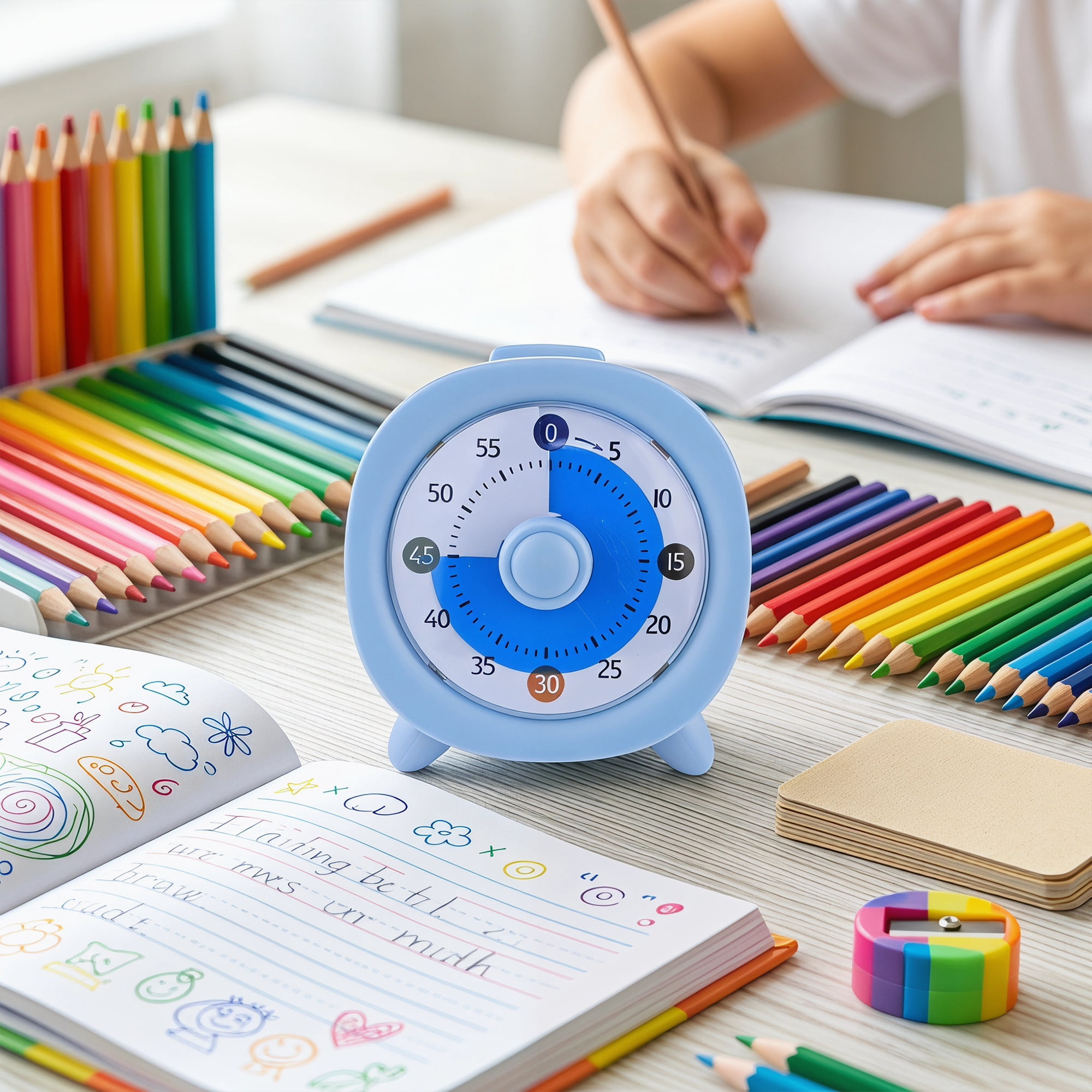 Unique Bargains 60 Minute Kitchen Digital Visual Timer for Studying Blue-B