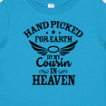 thumbnail image 4 of Inktastic Handpicked for Earth by My Cousin in Heaven with Angel Wings Boys or Girls Baby T-Shirt, 4 of 5