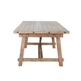 thumbnail image 4 of Benjara Anva Dining Table with Extendable Plank Top, 76-96 Inch Brown Mahogany, 4 of 5