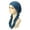 Blue, variant on Women Arc Shape Design Long Tail Plait Beanie Hat Head Hair Wrap Turban Cap
