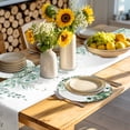 thumbnail image 4 of Sage Green Black Women Round 13 Inch Placemats Set of 8, Spring Eucalyptus Leaves HeatResistant Non Slip Place Mats for Dining Table, Wipeable Braided Kitchen Table Mats for Housewarming, 4 of 9