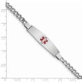 thumbnail image 2 of Sterling Silver Rhodium-plated Medical ID Curb Link Bracelet 7 Inch "Bracelets, 2 of 2