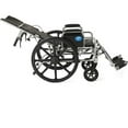 Medline Excel Reclining Wheelchair, 16" Wide Seat, DeskLength