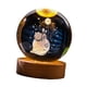 thumbnail image 2 of Bola de cristal artificial 3D Salvador luz nocturna con base de madera 2,4 pulgadas, 2 of 9