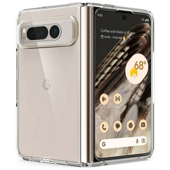 Clear Case for Google Pixel Fold, Slim Transparent Hard Phone Cover
