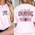 thumbnail image 4 of My Favorite Nurse Calls Me Mom T-Shirt – Cute 2-Sided Floral Nurse Mom Tee, Mother’s Day Gift, Nurse Mom Club Shirt, 4 of 7