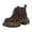 Brown, variant on Platform Chunky Combat Boots for Women Winter Fall Suede Casual Lace up Walking Mid Calf Ankle Booties