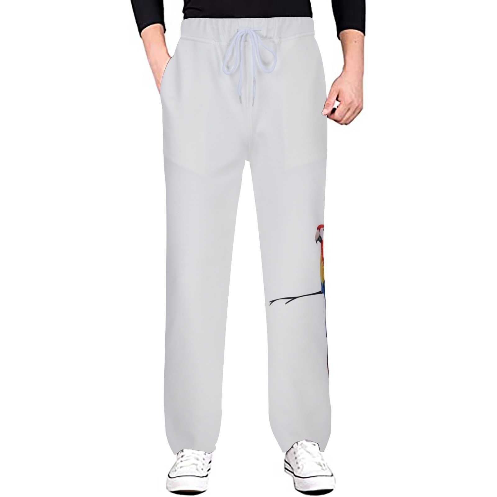 Entyinea Cargo Sweatpants for Men Open Bottom Running Sweatpants
