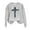 Gray, variant on WRKEKC Womens Long Sleeve Tops Casual Easter Cross Print Long Sleeve Crew Neck Pullover Sweatshirt for Women Daily Wear Festive Style