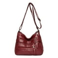 thumbnail image 2 of Ladies Cross Body Bag Messenger Large Over Shoulder Handbag Bag Pocketbooks black small Long Strap Red, 2 of 9