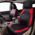thumbnail image 2 of Juego Completo de Fundas para Asiento de Automovil Universal, Cubre Asientos para Auto Piel, Protector de Asientos para Auto, SUV, Coche, Camión, Furgoneta (Rojo), 2 of 8