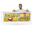 thumbnail image 2 of Drinks and Snacks Banner Sign 24 Inch x 72 Inch | 13 oz Vinyl with Metal Grommets | Heavy-Duty Single-Sided Outdoor Durable Printed High-Quality Weatherproof | Made in the USA, 2 of 6