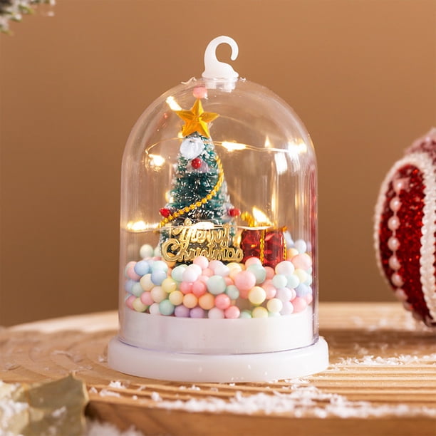 Lámparas de plástico, adornos navideños, adornos navideños, regalos luminosos para niños, pequeñas luces de noche, adornos de mesa, árboles de Navidad y nieve, adornos de Halloween, decoración de otoñ