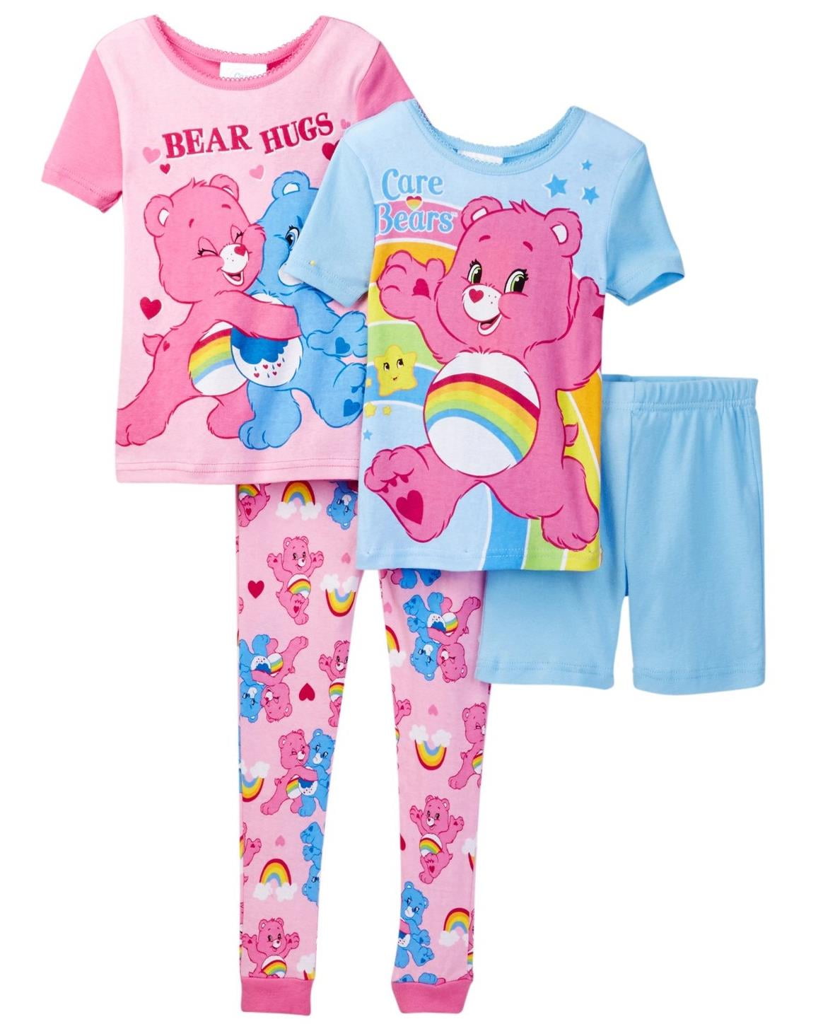 Care Bears Toddler girl tight fit pajama 4pc set