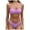Purple, variant on Siilsaa Women's Ribbed Bikini Sets Scoop Neck Cheeky Swimsuit Textured Two Piece Bathing Suit Black,M