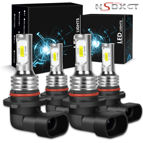 NSDXCT  For Mitsubishi Lancer  2008-2015  6000K White LED Headlight High&Low Beam Bulbs Kit 4Pcs
