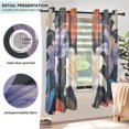 thumbnail image 5 of White and Purple Flowers Semi Sheer Curtains for Living Room Bedroom Set of 2 Insulated Window Drapes, 5 of 6