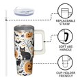 thumbnail image 3 of Halloween Tumbler 30 oz with Handle and Straw Haunted Ghost Travel Cup Halloween Birthday Gifts for Women Insulated Mug, 3 of 5