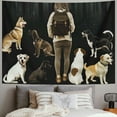 thumbnail image 2 of Orinice Dogs Tapestry Wall Hanging Unique Style Graphic Tapestries Home Decor Art Living Room Bedroom Apartment Farmhouse Dorm 60x50inch, 2 of 6