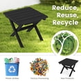 thumbnail image 7 of Resenkos Outdoor Folding Side Table Foldable Weather-Resistant HDPE Adirondack Table-Black, Slatted Outdoor Coffee Table for Outside Patio Storage, 7 of 7