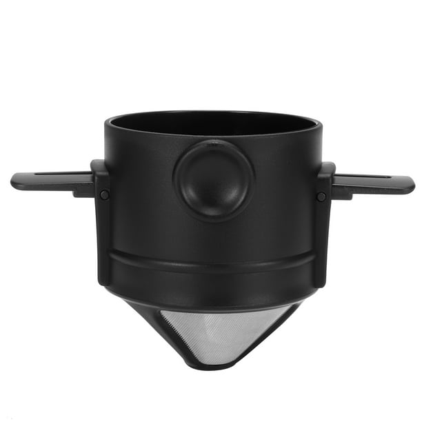 Filtro de café por goteo, filtro de café reutilizable portátil de acero inoxidable, soporte para filtro de café, rendimiento comprobado