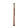 thumbnail image 1 of 3.25 x 48 in. Solid Wood Pin Top Newel Post, Red Oak, 1 of 1