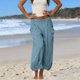 thumbnail image 2 of TaTaai Women's Solid Color Loose Fit Elastic Waist Beam Foot Long Pants Comfortable Casual Trousers with Convenient Side Pockets Versatile Daily Sports and Lounge Pants Gift, 2 of 6