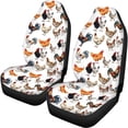 thumbnail image 5 of Pzuqiu Car Seat Protector Cushion, Compatible with Front Seat Automotive Seats, Car Seat Covers Full Set for Sedans Cars Easy to Install, Rooster, 5 of 10