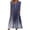 Navy, variant on Viikei Plus Size Short Sleeve Dress for WomenPrinted Slimming Buttons V-Neck Half Sleeve Long Dresses