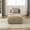 taupe, variant on Accent Chairs 31" Modular Cloud Armless Accent Chair with Ottoman Set, Modern Boneless Deep Seat Single Sofa Soft Lounger with Footstool Throw Pillow for Living Room, Bedroom, Dorms, No Assembly Requ