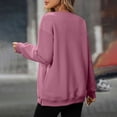 thumbnail image 6 of RYRJJ Oversized Sweatshirts for Women Trendy Comfy Fleece Crewneck Sweatshirt Fall Casual Loose Pullover Tops with Pockets(Hot Pink,M), 6 of 9