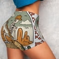 thumbnail image 3 of Picia Skeleton Cowboy And Guitar Printed Workout Shorts for Women Seamless Scrunch Butt Lifting High Waisted Yoga Gym Booty Running Moisture-wicking Short Pants-Small, 3 of 9