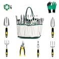 thumbnail image 2 of 11-Piece Complete Gardening Tool Set with Tote Bag, Heavy Duty Stainless Steel Garden Tools Kit, Includes Gloves, Spray Bottle, Kneeling Pad & Organizer Tote for Planting & Lawn Care, 2 of 3