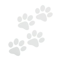 Unique Bargains Reflective Bumper Decal White Square Dog Paw Pattern Reflective Car Sticker Personalized Decoration Vehicle Body or Door or Window