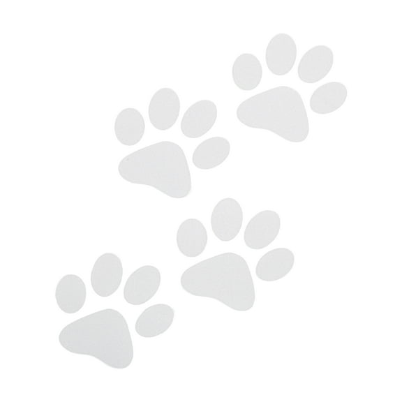 Unique Bargains Reflective Bumper Decal White Square Dog Paw Pattern Reflective Car Sticker Personalized Decoration Vehicle Body or Door or Window